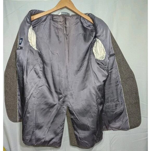 Lands End Donegal Tweed Light Brown Taupe Blazer Sport Coat Jacket Mens 44R - Picture 5 of 10